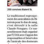 Article midi libre 05 02 2025 galette des rois des donneurs de sang de montady