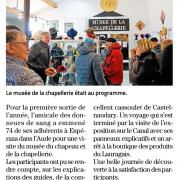 Article midi libre 21 03 2025 les donneurs de sang de montady en lauragais