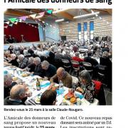 Article midi libre cassoulet donneurs de sang montady 9 mars 2023