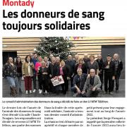 Article midi libre donneurs de sang montady loto en faveur du telethon 26 decembre 2022