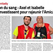 Article midi libre projet groupement jeunes donneurs de sang montady 5 septembre 2022