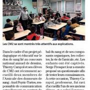 Article ml intervention sang ecole montady 02 04 2021