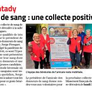 Bilan 1ere collecte de sang montady janvier midi libre 31 01 2025