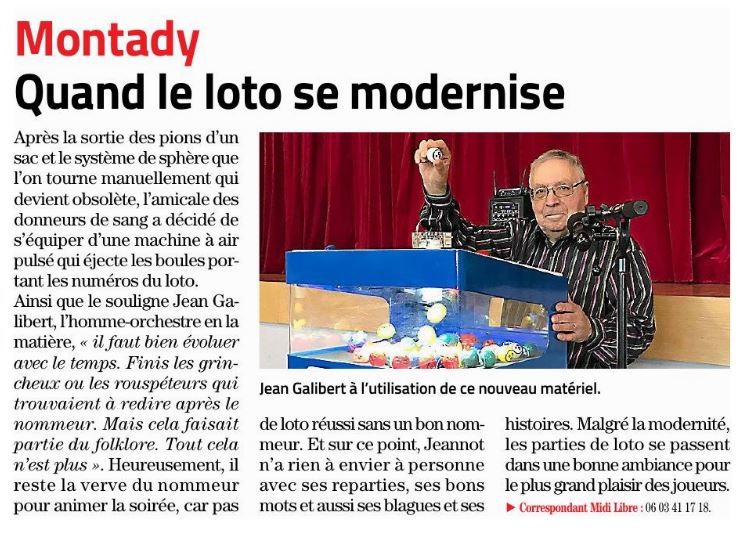 Le loto des donneurs de sang de montady se modernise midi libre 13 mai 2022