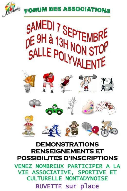 Affiche forum associatif montady 7 septembre 2024