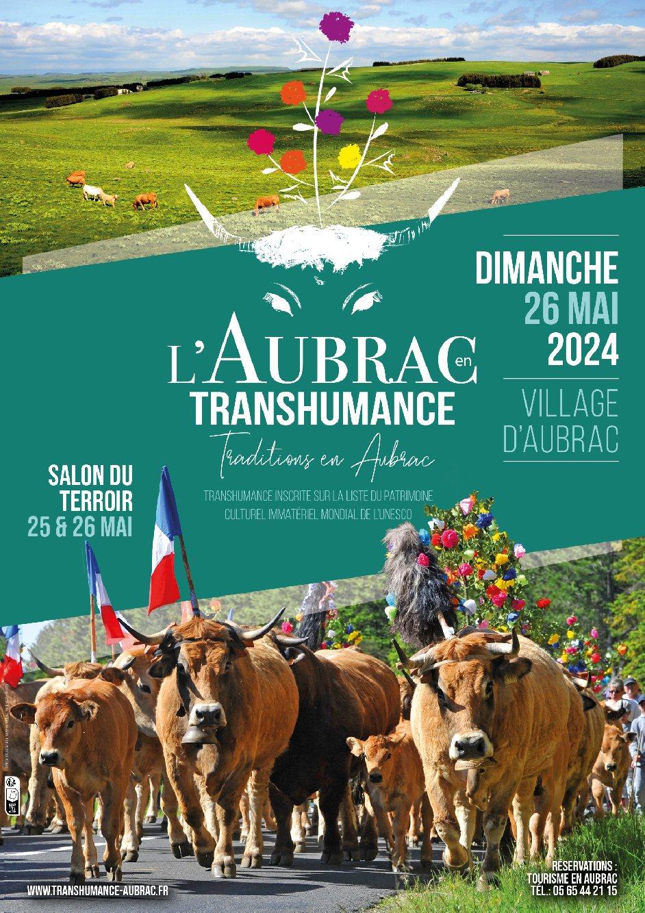 Affiche transhumance en aubrac 2024