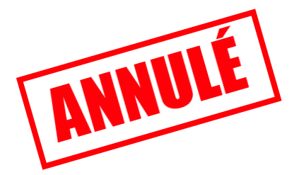 Autocollant rouge annule incline