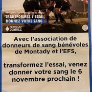 Don du sang montady 6 novembre 2023 avec joueurs de rugby