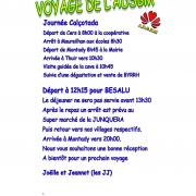 Infos voyage calcotada adsbm 09 03 2024